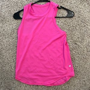 Lululemon running and training Sonic Pink tank top